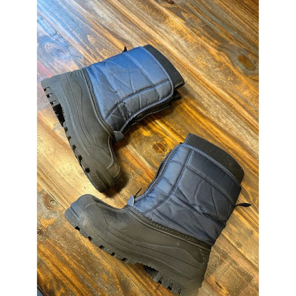 Dream Pairs Kids Winter Snow Boots Zip Closure‎ Waterproof Warm Blue Size 4
